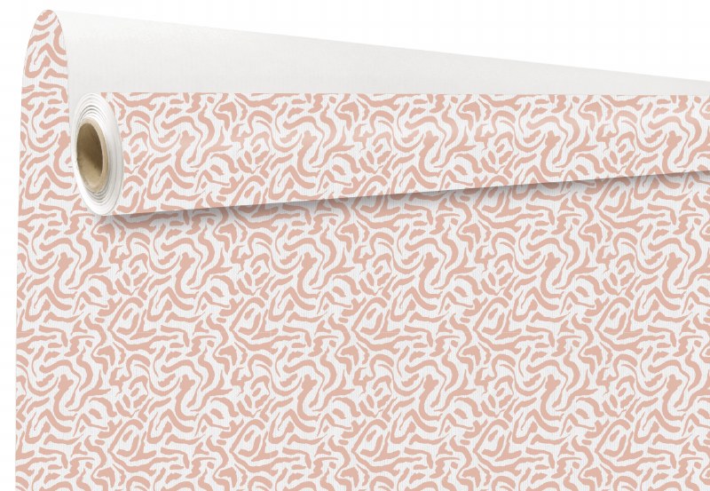 Picture of Kraft Paper Fiona Blush/ White 79cm x 40m